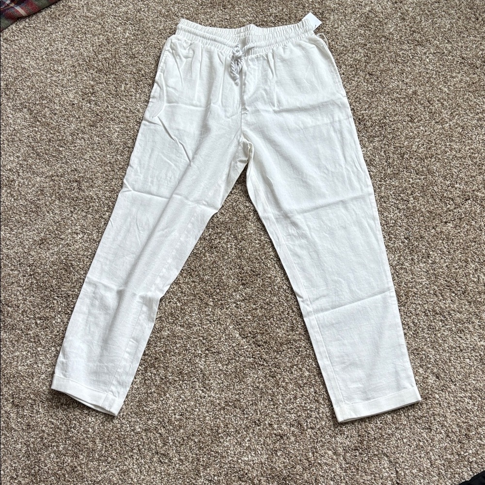 Simply Blessed  white  Linen Pants Size Medium